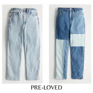 Womens Hollister Ultra High-Rise Mom Jean + Ultra High Rise Vintage Straight